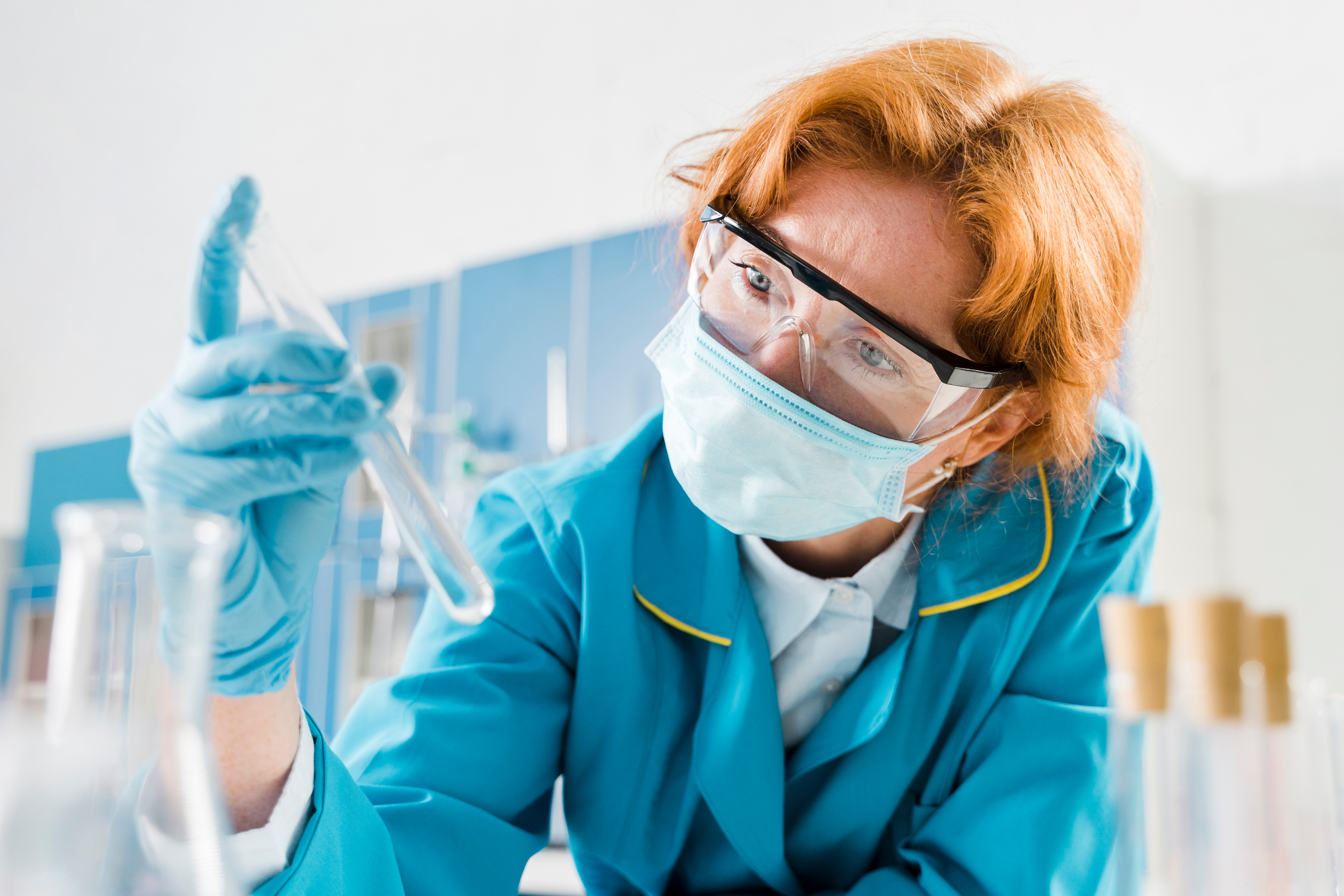 Researcher in lab